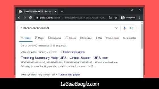 Consulta en Google el estado de tus envíos